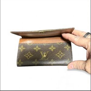 Louis Vuitton Brown and Gold Monogram Card Holder